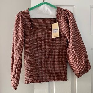 NWT Scotch & Soda smocked top - size small